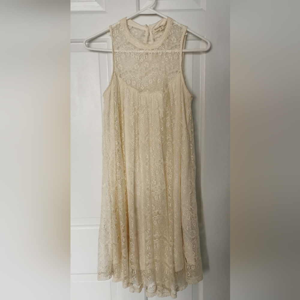 Rebellion Again Cream Lace Dress in Small